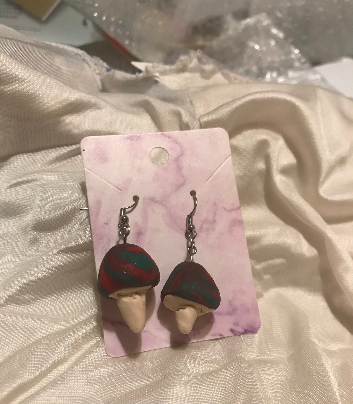 mushroom earrings