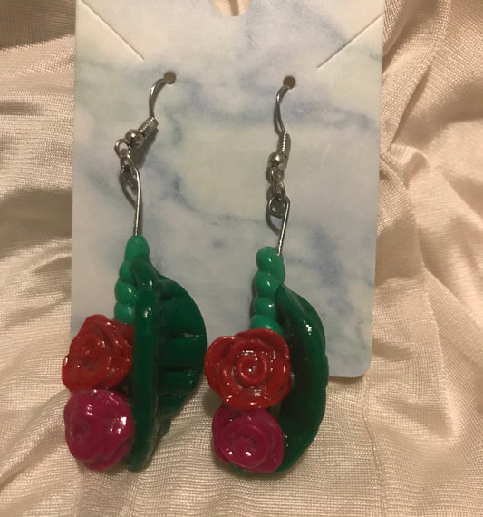 rose earrings